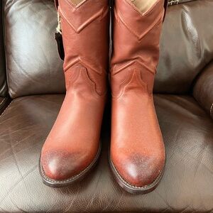 Cue Men's Rich Brown Western Boots
